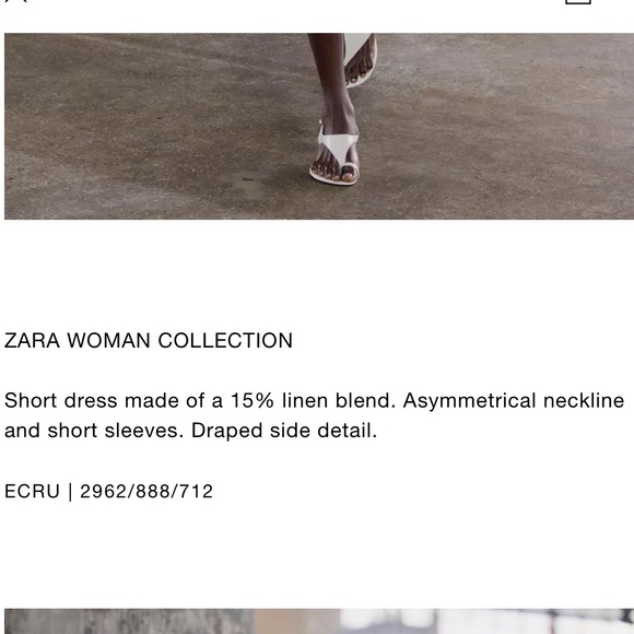 Zara NWT white mini dress asymmetrical draped off shoulder ruched dress - Picture 3 of 12